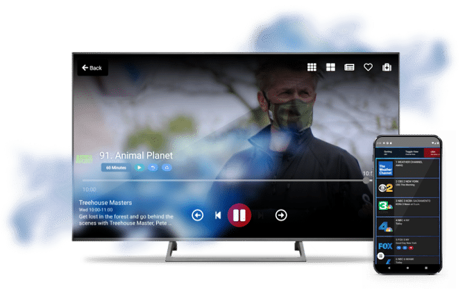 IPTV US channels streaming on Smart TV and mobile phone